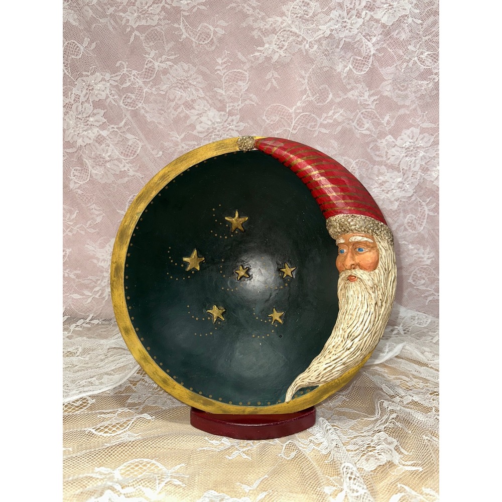 Kurt AdlerHand‎ Painted Santa Claus Folk Art Bowl Christmas Decor